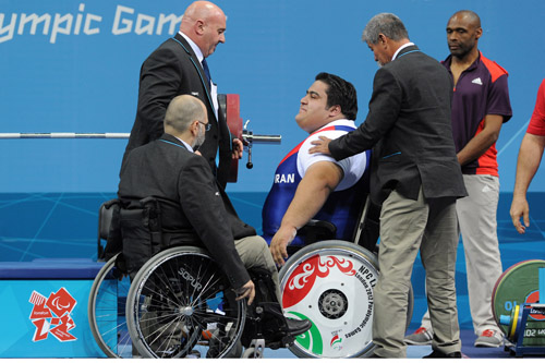 
سیامند رحمان در بازیهای پارالمپیک لندن 2012
